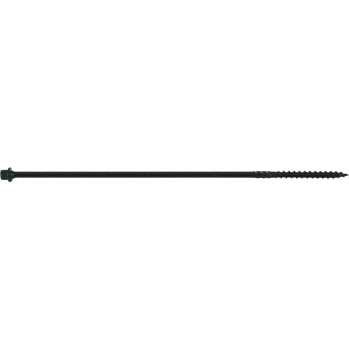 #14 X 14 Heavy Duty Black Timber/Log/Landscaping Wood Screws - Exterior Coated Heavy Duty Screws (50 Count - Heavy Duty Black Log Wood Screws)