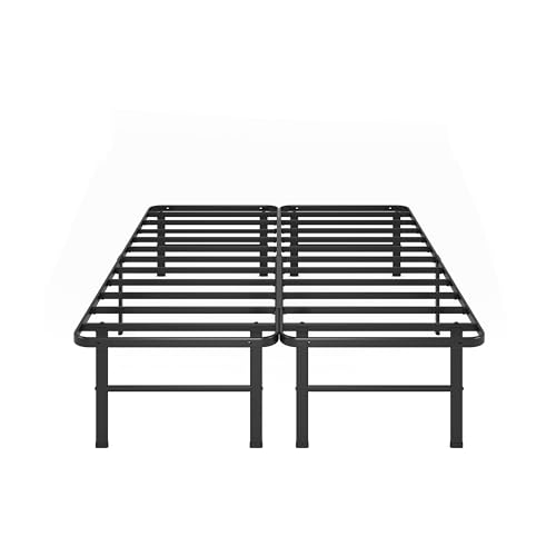 ZINUS Rumi 14in Full Metal Bed Frame, Quick Assembly SmartBase® Mattress Foundation, Heavy Duty Sturdy Steel with No Box Spring Needed, Eco-Friendly Packaging, Black