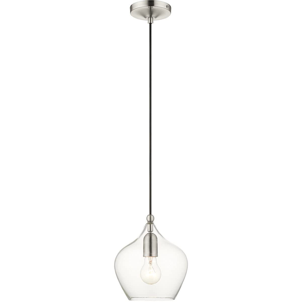 Livex Lighting 49088-91 1 Light Brushed Nickel Mini Pendant