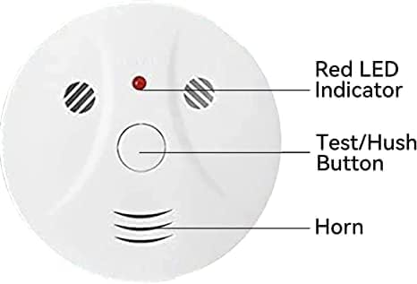 6 Pack Combination Smoke and Carbon Monoxide Detector Battery Operated, Travel Portable Photoelectric Fire&Co Alarm for Home, Kitchen