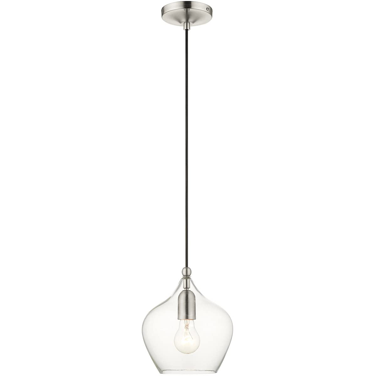 Livex Lighting 49088-91 1 Light Brushed Nickel Mini Pendant