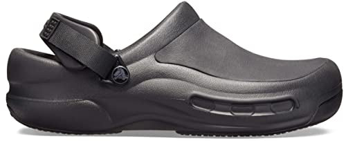 Crocs Unisex-Adult Bistro Pro LiteRide Clog, Slip Resistant Work Shoes, Black, 5 Men/7 Women