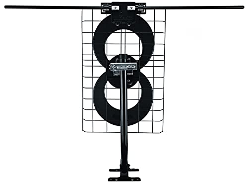Antennas Direct ClearStream 2V Indoor Outdoor TV Antenna UHF VHF Multi-Directional, 60+ Mile Range, 4K 8K UHD, NEXTGEN TV – w/Reflector, 20-inch Mast