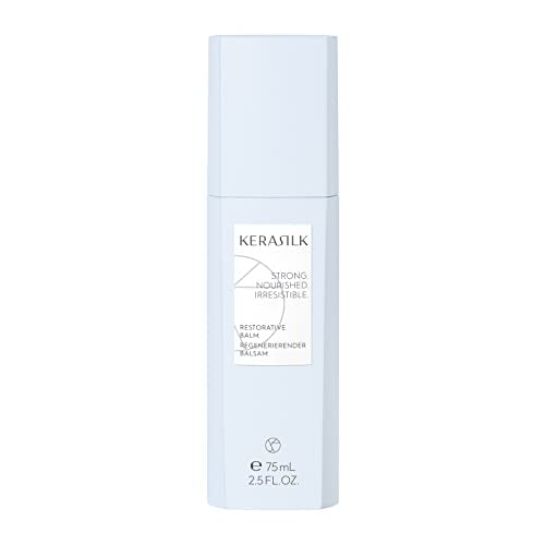 KERASILK Restorative Balm | Intensely Repairs & Minimizes Breakage | Nourishes Dry Ends & Strengthens Strands | With Heat Protection | For Dry, Stressed & Damaged Hair | 75ml