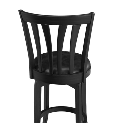 Hillsdale Savana Wood Kitchen Counter Height Stool, 29.5" High, Black