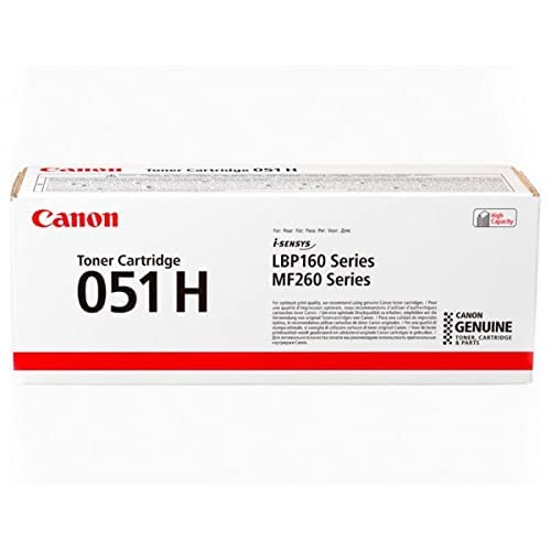 Canon Genuine 051H Black High Yield Toner Cartridge (2169C001),Yield up to 4,100 Pages for LBP162dw, MF264dw, MF267dw
