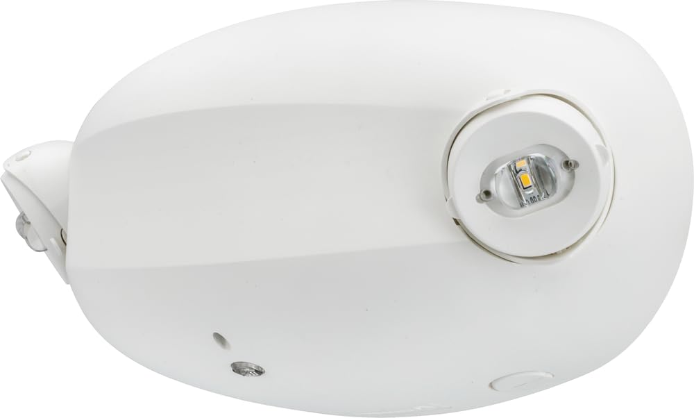 Lithonia Lighting Quantum LED Emergency Lights for Business, Aimable Emergency Light, Manual Testing, 220 Lumens, White (ELM2L M12)