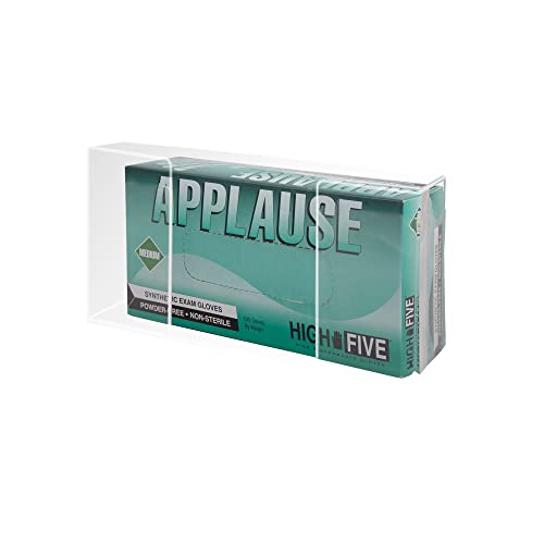 Kantek Wall Mounted Acrylic Glove Box Holder Dispenser, 3 Box Capacity, Easy Box Swap, for Use in Food Service, Healthcare, Hospitals, Restaurants, 10.3" x 3.8" x 16", Clear