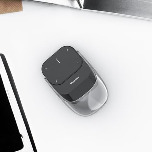 Cheerdots2 Bluetooth Detachable Air Mouse Touchpad Mouse with Voice Recording, Presentation Clicker Wireless Presenter Presentation Remote with Laser Pointer for Mac, Windows (Basic, Black)