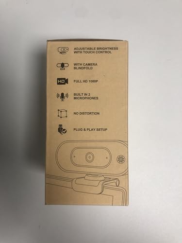 Webcam with Ring Light Microphone - Streaming Web Camera, 1080P Full HD Pro Camera for PC Mac Laptop Desktop, USB Computer Webcam with Privacy Cover and Tripod for Zoom Meeting Skype Teams Twitch