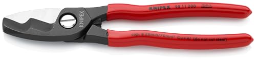 KNIPEX Tools - Cable Shears, Twin Cutting Edge (9511200), 8 inches