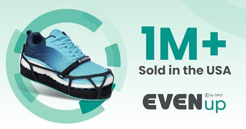 EVENup The Authentic Shoe Balancer Size Medium for use with Walking Boot or leg length discrepancy. Improves your gait using a variety of height adjustments.