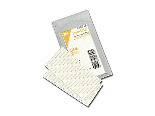 3M Steri-Strip Adhesive Skin Closures, 1" x 5", 25 Packs of 4 Strips