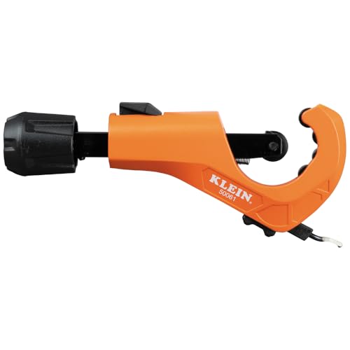 Klein Tools 50061 Quick-Adjust Tubing Cutter, 1-5/8-Inch O.D. Cutting Capacity for Copper and Aluminum, Compact, Retractable Telescoping Deburring Tool