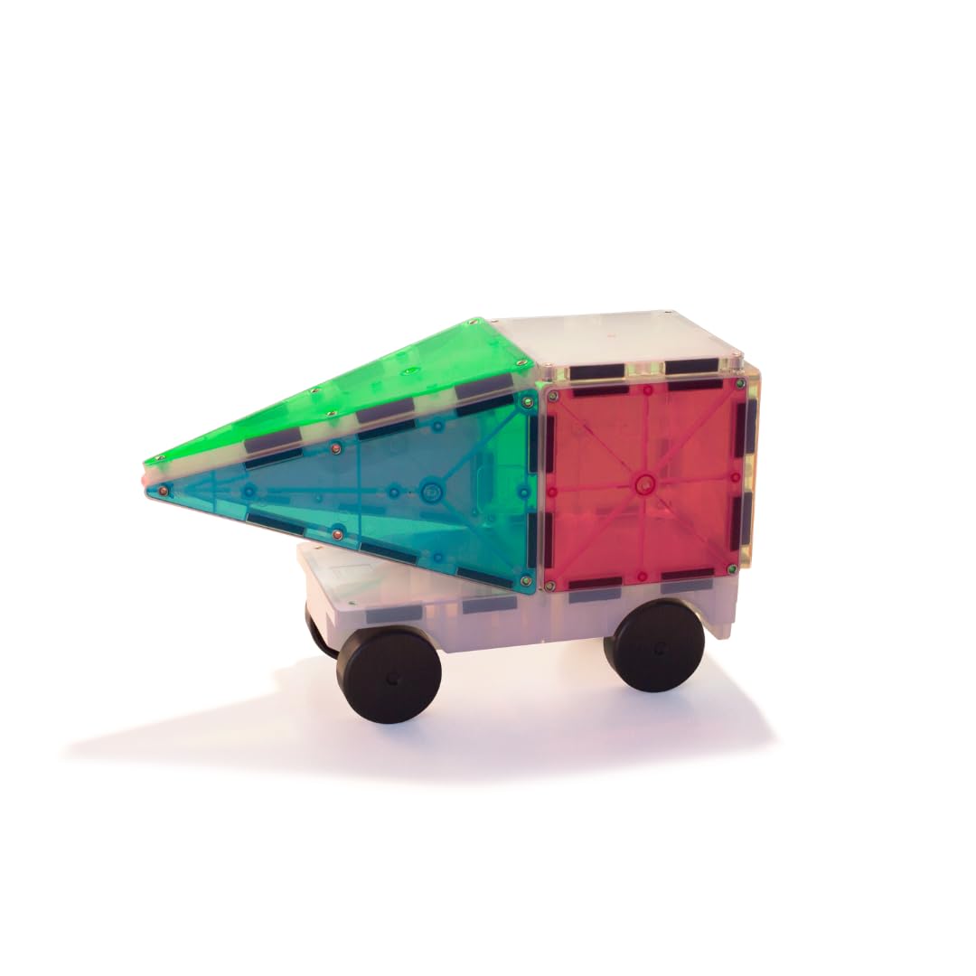 MAGNA-TILES Grand Prix 50-Piece Magnetic Construction Set, The ORIGINAL Magnetic Building Brand