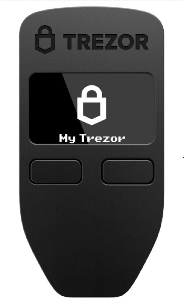 Trezor Model One - The Original Cryptocurrency Hardware Wallet, Bitcoin Security, Store & Manage 1000's of Coins&Tokens, Easy-to-Use Interface, Quick & Simple Setup (Black)