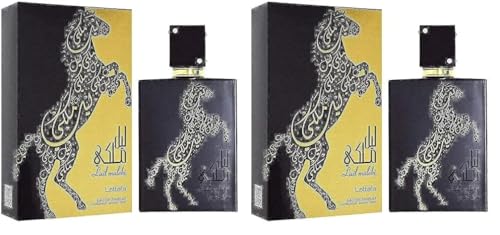 Lattafa Perfumes Lail Maleki for Unisex Eau de Parfum Spray, 3.4 Ounce (Pack of 2)