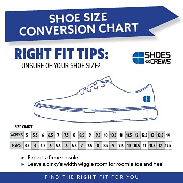 Shoes For Crews Unisex Slip-Resistant Work Sneakers – Comfortable, Lightweight, Water-Resistant & Non-Slip Work Shoes - Ideal for Men & Women in Hospitality, Retail, Food Service & More - Merlin, Size 11