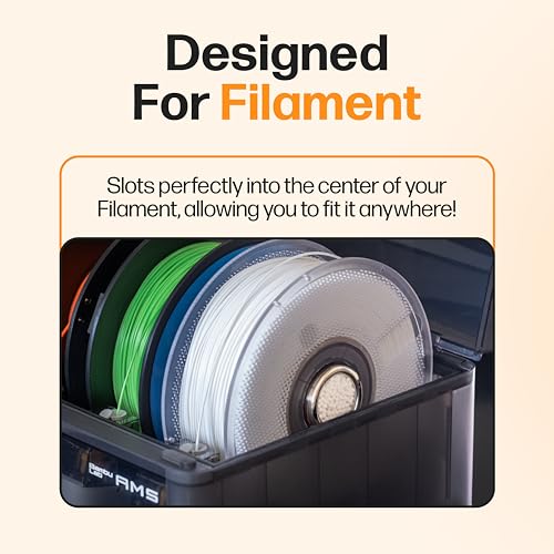 Filament Drying Desiccant (6 Pack) by Slice Engineering | 10X More Powerful Than Silica Gel | Infinitely Rechargeable | Prevent Wet Filament | Fits Perfectly Inside Spools | Made in The USA