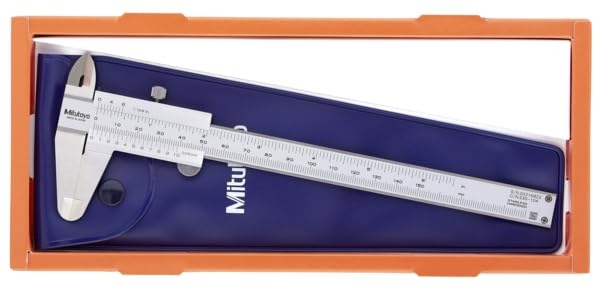 Mitutoyo 530-101 Vernier Calipers, Stainless Steel, for Inside, Outside, Depth and Step Measurements, Metric, 0"/0mm-150mm Range, +/-0.05mm Accuracy, 0.05mm Resolution, 40mm Jaw Depth