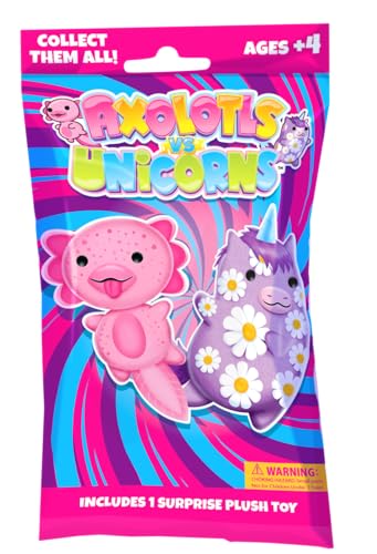 Axolotls vs Unicorns Plushies - Series A 12-Pack Mystery Bags | Super Soft 4" Bean-Filled Plush Collectibles | Perfect for Kids, Teens, & Collectors (Characters Will Vary)