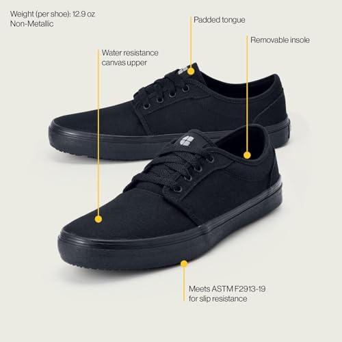 Shoes For Crews Unisex Slip-Resistant Work Sneakers – Comfortable, Lightweight, Water-Resistant & Non-Slip Work Shoes - Ideal for Men & Women in Hospitality, Retail, Food Service & More - Merlin, Size 11
