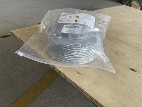 hannger 3/16" Wire Rope Kit, 100 Ft PVC Coated Steel Cable w/ 7×7 Strand Core, Stainless Steel Turnbuckle Wire Tensioner Kit for Decking Stair Railing, Shade Sail, String Light Hanging, Clothes Line