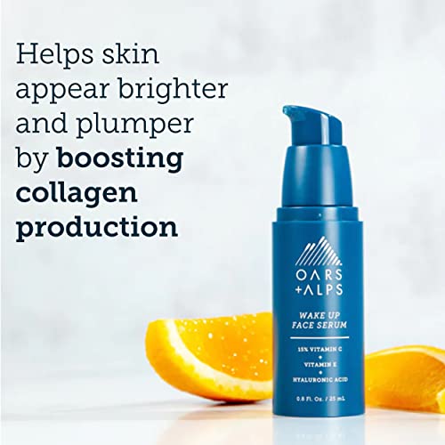 Oars + Alps Anti Aging Vitamin C Serum for Face, Easter Basket Stuffer, Infused with Vitamin C, Hyaluronic Acid, and Vitamin E, TSA Friendly, 0.8 Fl Oz