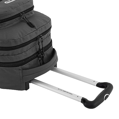 Travelers Club Rolling Backpack, Forged Iron, 20 Inch with Laptop Compartment