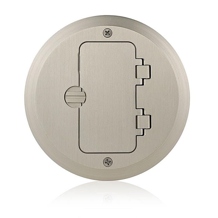Leviton 25251-TFN 15 Amp 1-Gang Floor Box Assembly, Commercial Grade, Tamper-Resistant, Self-Grounding
