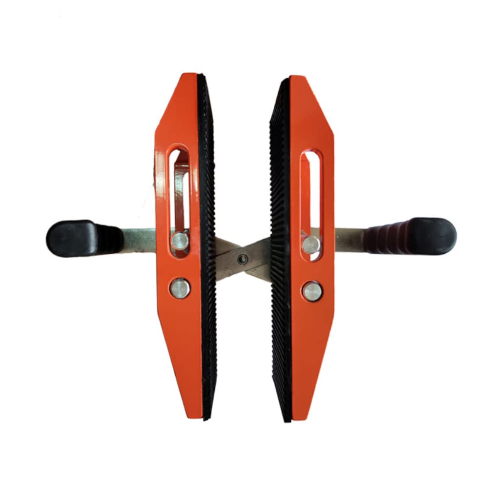 High Eagle 2 Pack Double Handed Stone Carrying Clamps Granite Panel Lifter Tools Rubber-lined for Lifting Quartz Worktop Slab Marble Glass 660lbs Loaded