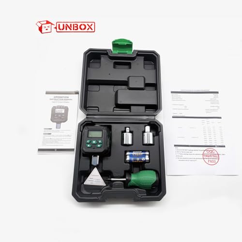 XLIT 1/2" Digital Torque Adapter Set, ±2% Accuracy, 12.5-250 ft-lb, Buzzer & LED Indicator, Date Logging with Preset - Electronic Torque Wrench Converter with 3/8", 1/4" Socket, Auto Repair