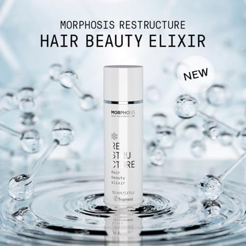 FRAMESI Morphosis Restructure Hair Beauty Elixir 5.1 fl oz, 5-Minute Weightless Mask, Repairing Conditioner, Natural Ingredients, Color Safe