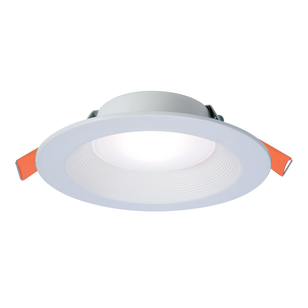HALO RL 6 in Canless LED Recessed Ceiling Light with Selectable Color Temperature 2700K-5000K, Dim to Warm, 900/1200lm Indoor Outdoor Wet Locations Dimmable IC Rated (Packaging May Vary)