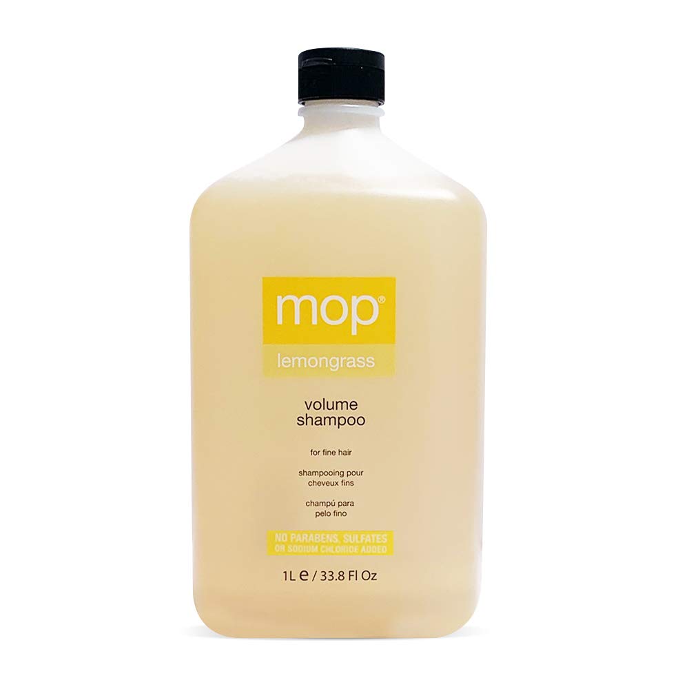 MOP Lemongrass Volume Shampoo No Parabens No Sulfates, Lemon, 33.8 fl. oz.