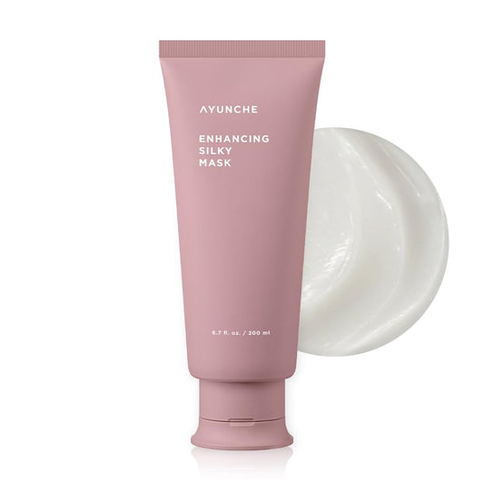 AYUNCHE Enhancing Silky Hair Mask 6.7 fl oz (200ml) [For Dyed & Damaged Hair] | Nourishing & Smoothing Deep Conditioner with Camellia Oil | Korean Salon Brand