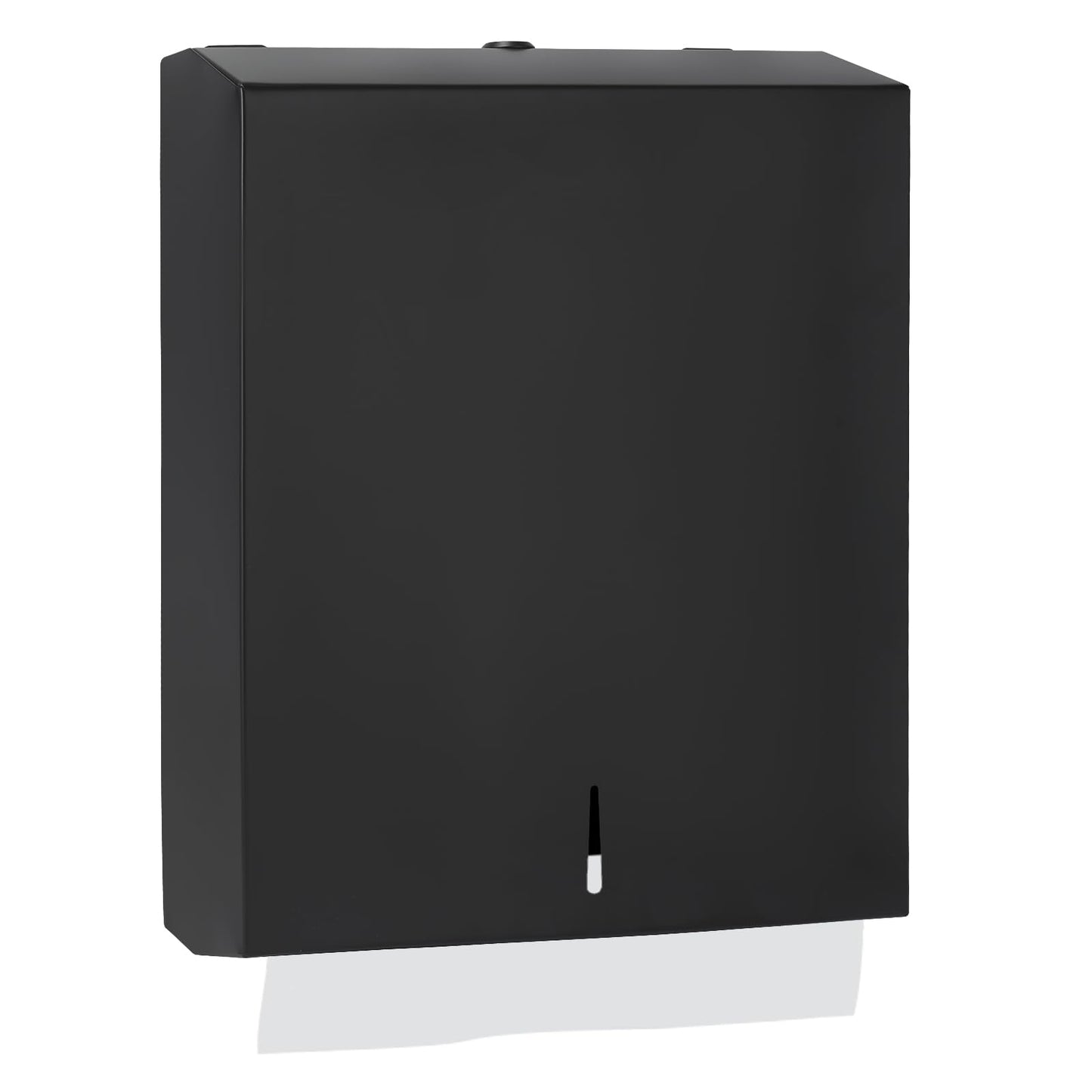 Stardrix Paper Towel Dispenser Wall Mount, Matte Black Stainless Steel Commercial Paper Towel Holder with Lock, Large Capacity 400 C Fold/525 Multifold Towels