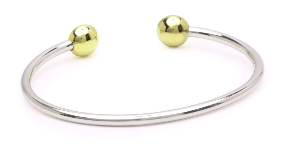QRAY Combo Standard Steel Golf Athletic Bracelet Men Women C-Shaped Health Wellness Bracelet (Large: 7.75"~8.5")