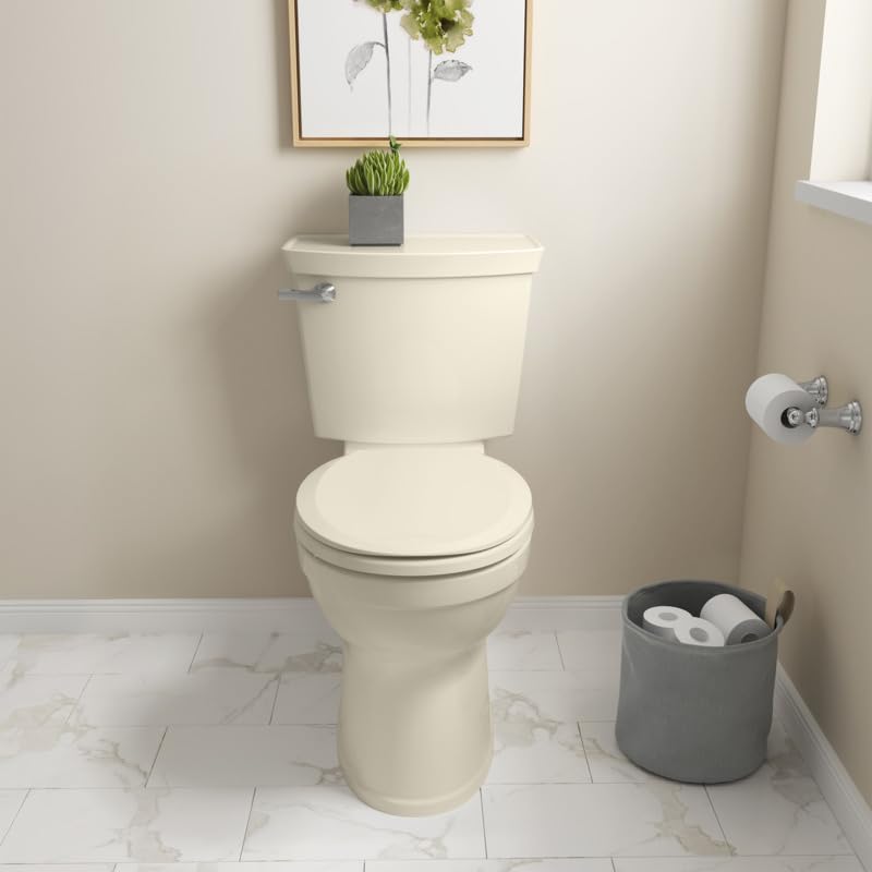 American Standard 5320B65CT.021 Champion Slow-Close Round Front Toilet Seat, Bone