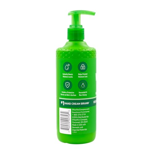 O'Keeffe's Working Hands Hand and Body Lotion, 12oz Pump (Pack of 2) - Heals and Relieves Extremely Dry Skin