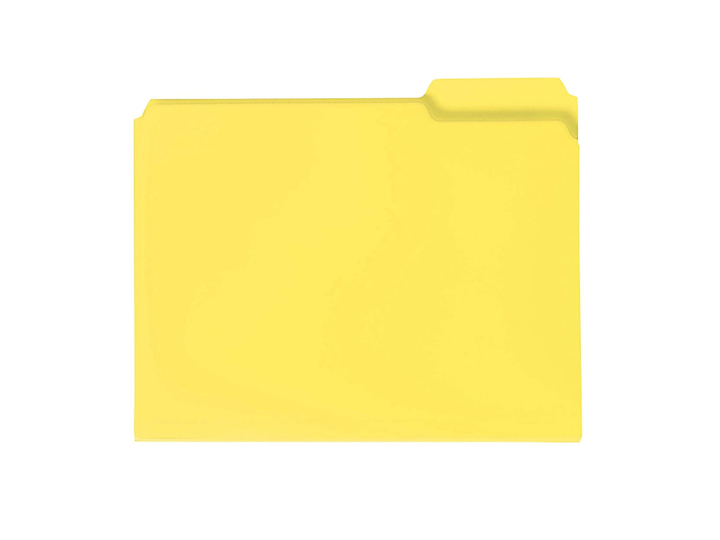 Smead Poly File Folder, 1/3-Cut Tab, Letter Size, Yellow, 24 Per Box (10504)