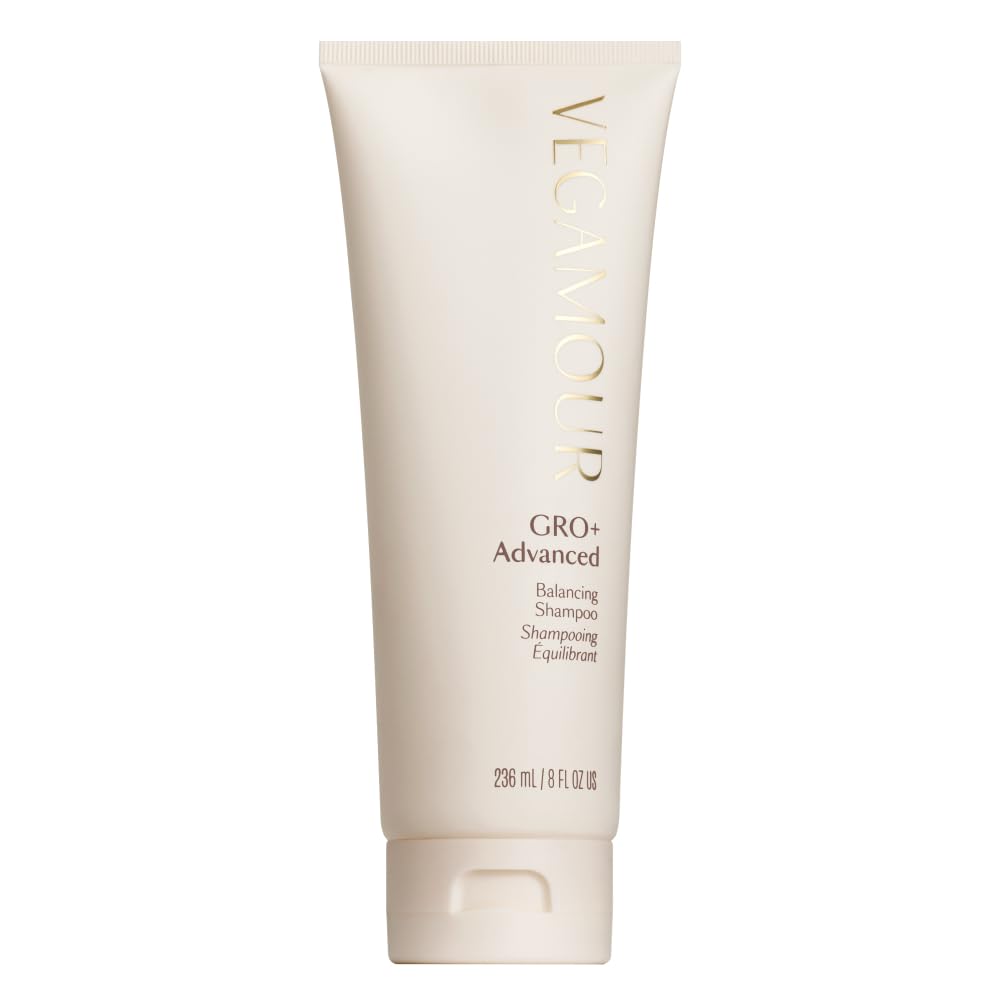 VEGAMOUR GRO+ Advanced Balancing Shampoo | Lightly Exfoliates, Cleanses and Removes Buildup Without Stripping | For Severe Signs of Thinning | Color Safe, Vegan, Cruelty-Free (8 Fl Oz)