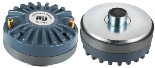 MUSYSIC Pair 1200 Watts Titanium Compression Driver 2.0" Screw-On Horn Driver Tweeter for Audio Speakers, 8 Ohms, MU-D200