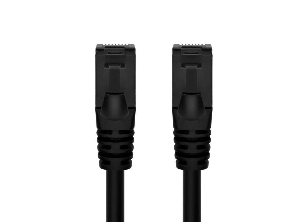 Monoprice Cat6A Flexible TPE Patch Cable - 100 Feet - Black | UTP, 24AWG, 500MHz, Pure Bare Copper, Snagless RJ45, Ethernet Cable - Flex Series
