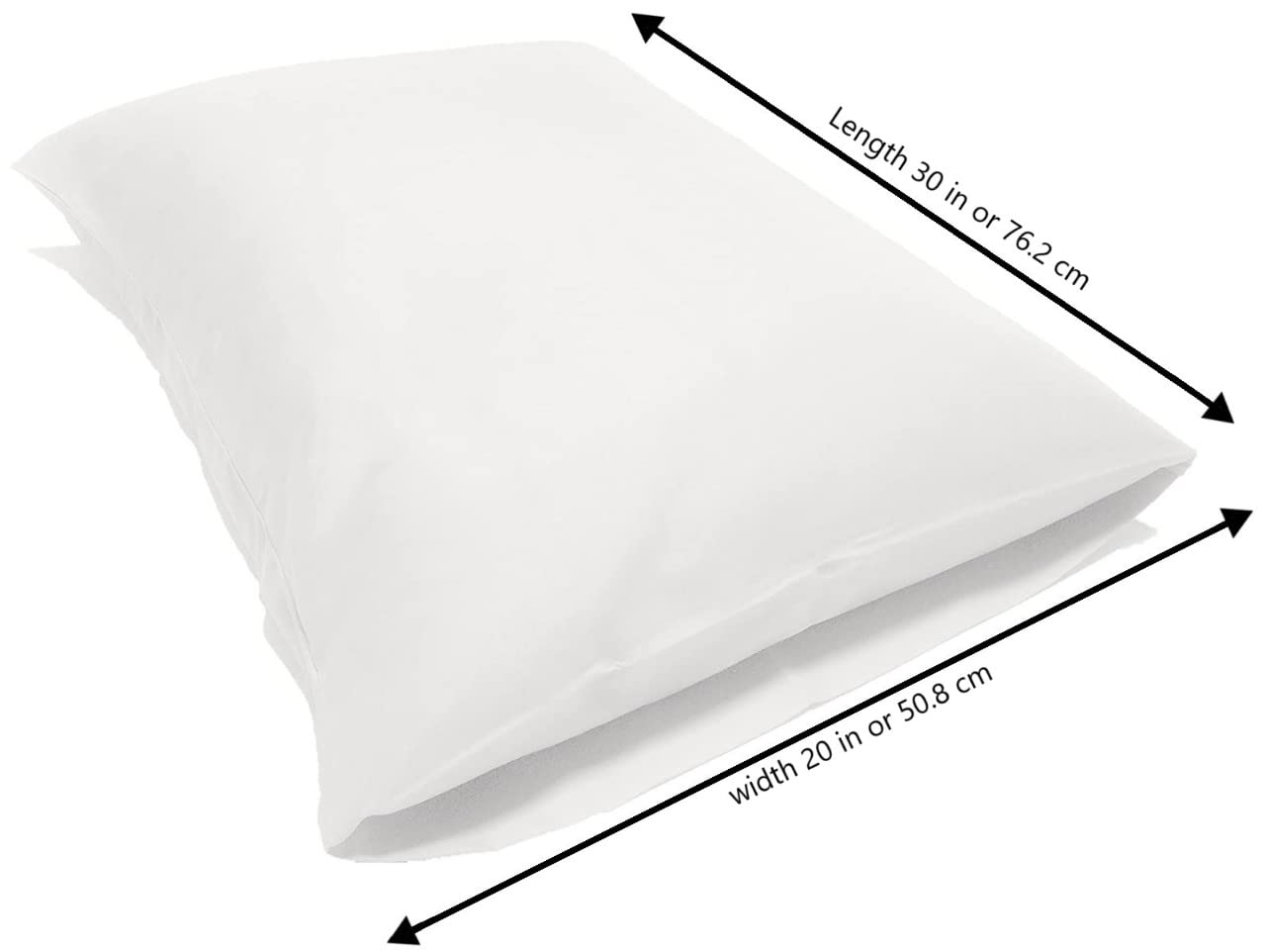 ShanDreamz 100% Cotton Percale Pillowcases, Breathable Pillow Covers, Airy Light Weight Fabric, Moisture Wicking for Hot Sleepers, Best for Home Spa & Hotel (White Queen/Standard 20"x30", 24)