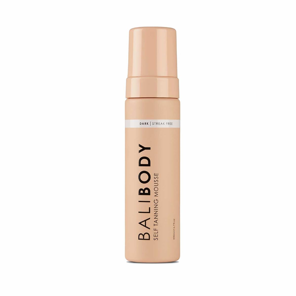 Bali Body Self-Tanning Mousse - Dark | Natural Bronzed Shade, Streak-Free Green Based Tinted Self-Tanner for All Skin Types | Vegan, Cruelty Free, Australian Made (200 ml/6.7 fl oz)