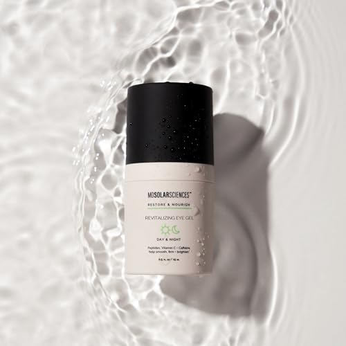 MDSolarSciences Revitalizing Eye Gel, Fine Line Treatment, Anti-Aging, Reduces Dark Circles, Puffiness, and Wrinkles, Firming Eye Treatment with Antioxidants and Hyaluronic Acid, 0.5 oz