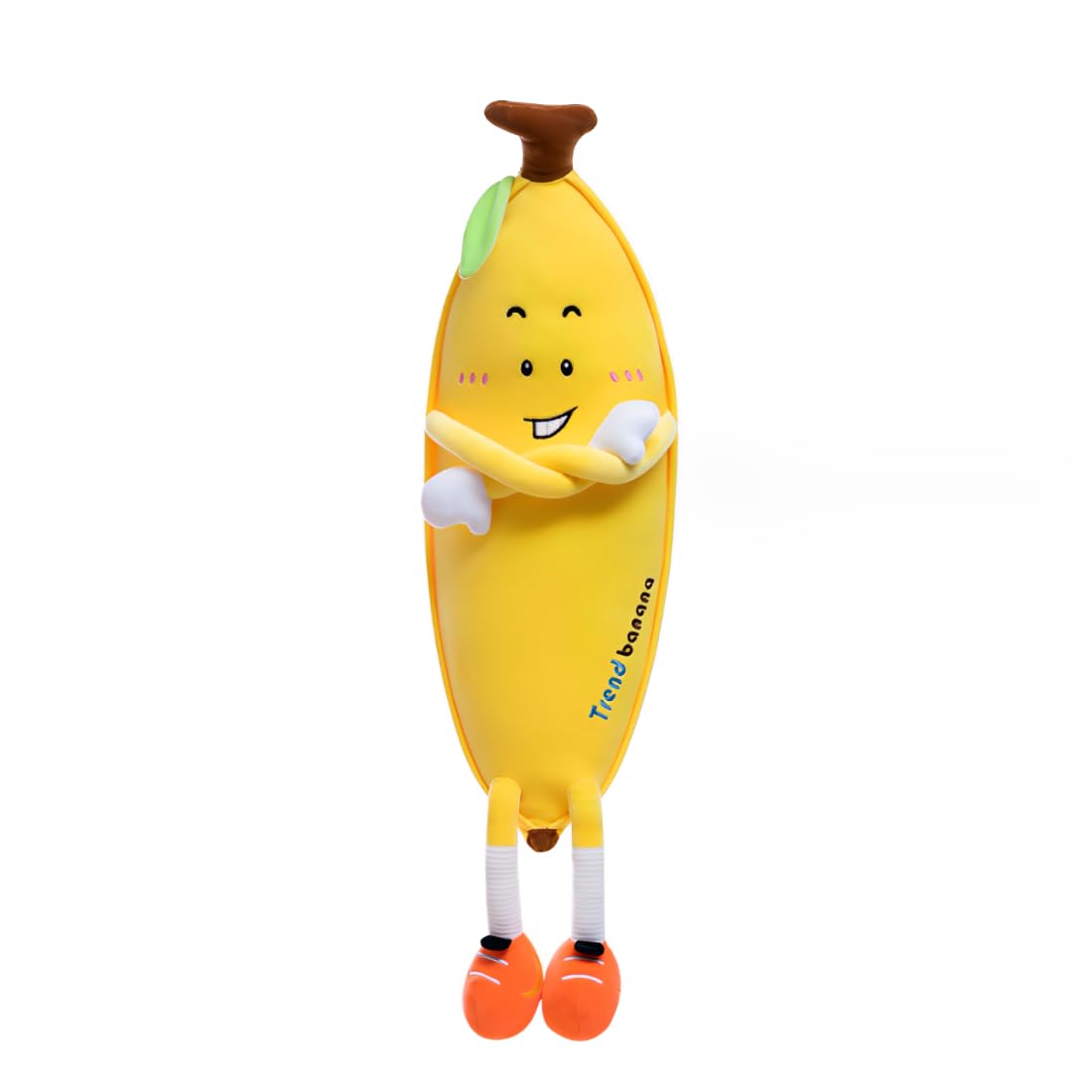OPHRBU Banana Plush Body Pillow， 31.5 inches Banana Long Body Plush Pillow， Cute Fruit Plushie Hugging Pillow，for Kids Adult, Ideal Chrismas Birthday Gift (Yellow)