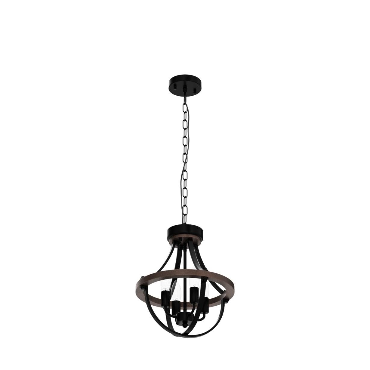 Lanpesting Farmhouse Chandelier, Modern Hanging Pendant Lighting, 4-Light Rustic Ceiling Light Fixture, Vintage Chandelier for Hallway Foyer Dining Room Entryway Kitchen Island Bedroom