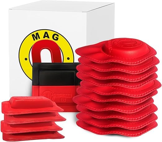 MAG® 15‑Pack Ferrite Biomagnet Kit – 3500‑4000 Gauss Round, Rectangular & Duo – Dr. Goiz Therapy – Vinyl‑Coated with Clear Polarity